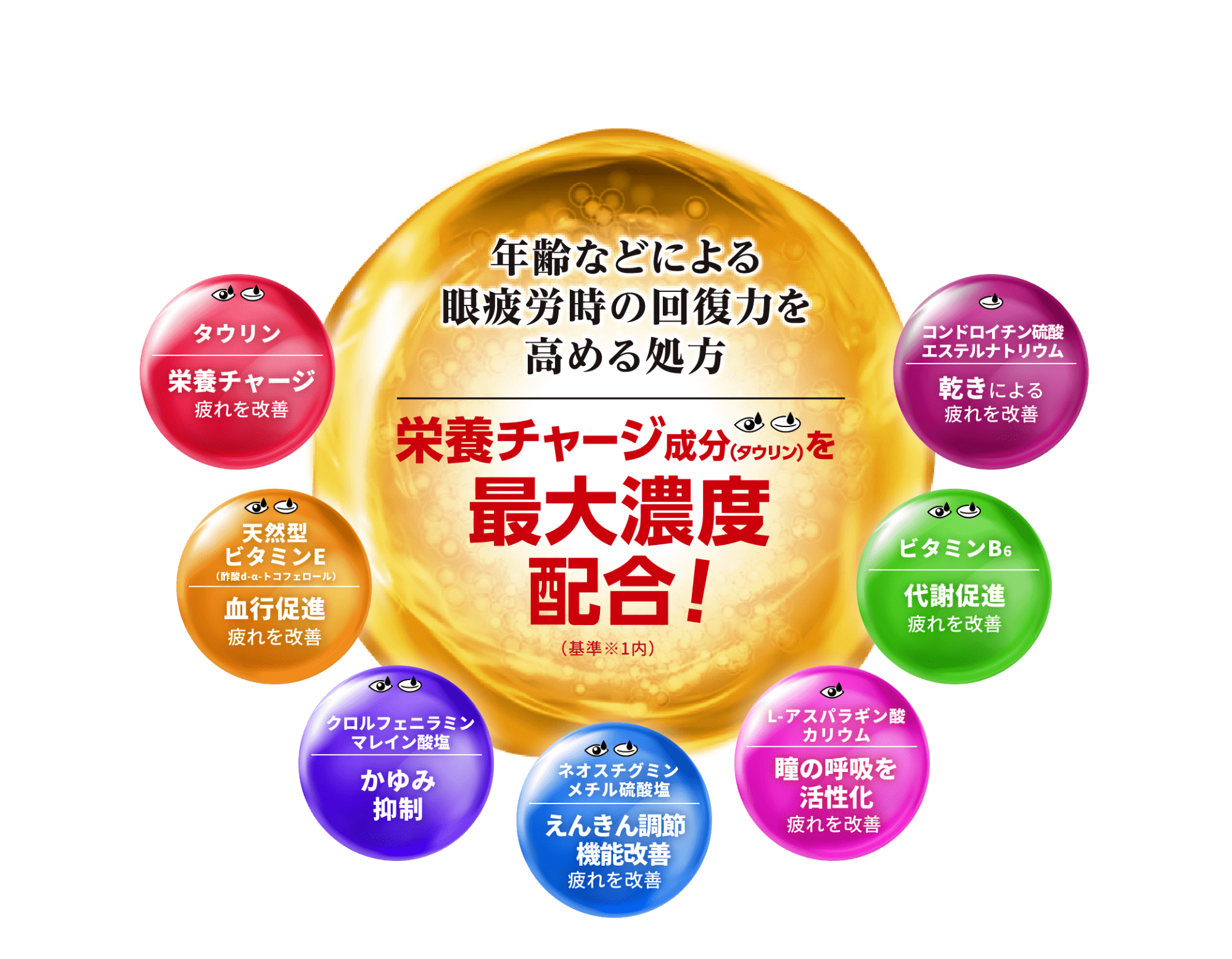 栄養チャージ成分を最大濃度配合！