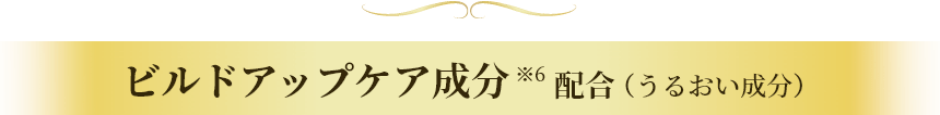 ビルドアップケア成分※6配合（うるおい成分）