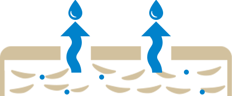 イメージ図：めまぐるしい肌環境の変化がひきおこす、肌の乾燥