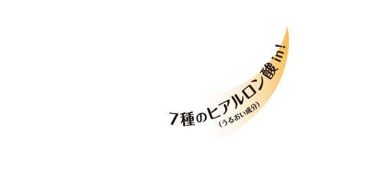 ７種のヒアルロン酸 in！（うるおい成分）