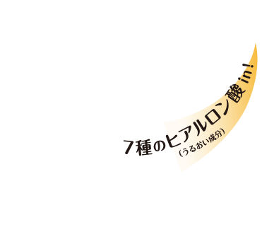 ７種のヒアルロン酸 in！（うるおい成分）