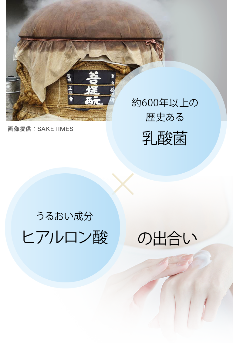 約600年以上の歴史ある乳酸菌 × うるおい成分ヒアルロン酸の出合い：「画像提供：SAKETIMES」