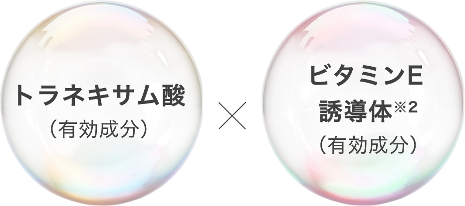 トラネキサム酸（有効成分） ビタミンE誘導体※2（有効成分）