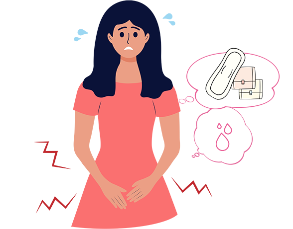 おりものかぶれなっている女性