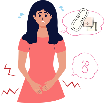 おりものかぶれなっている女性