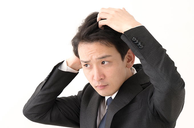 男性に起こる薄毛について