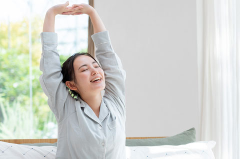 毎日同じ時間に起床・入眠して、十分な睡眠時間を取る