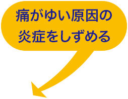 痛がゆい原因の炎症をしずめる