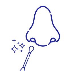 鼻の中をきれいにしてから塗る