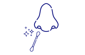 鼻の中をきれいにしてから塗る