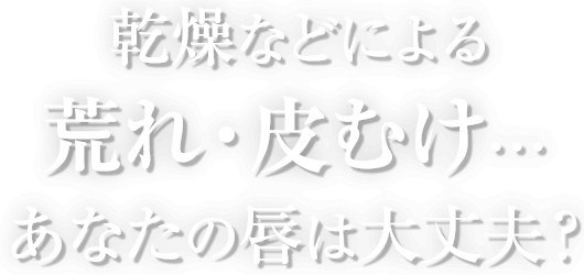 乾燥などによる荒れ・皮むけ・・・ あなたの唇は大丈夫？