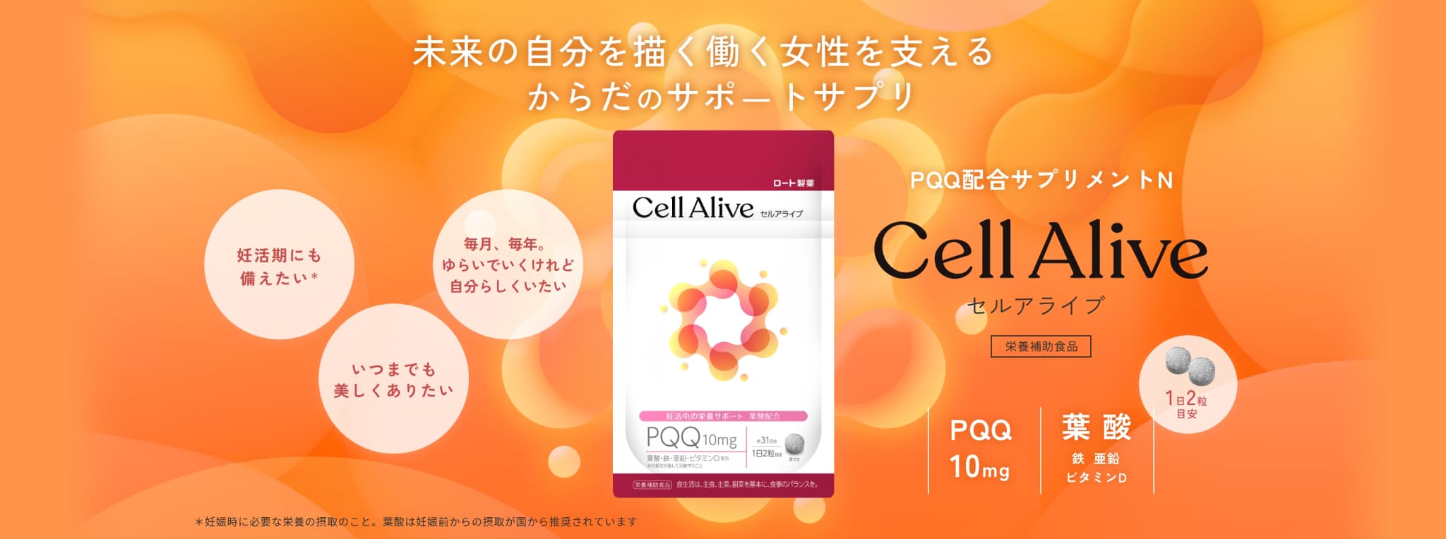 未来の自分を描く働く女性を支えるからだサポートサプリ「セルアライブ」