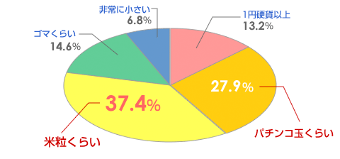 あなたの気になる「しみ」はどの程度の大きさですか？